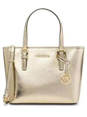 Michael Kors Jet Set Travel Metallic Gold Tote